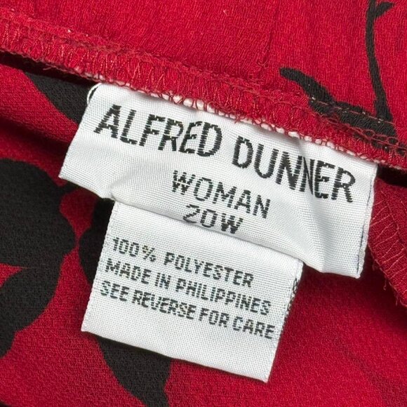 Vintage red floral maxi skirt //plus size - Picture 3 of 6